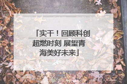 实干！回顾科创超燃时刻 展望青海美好未来