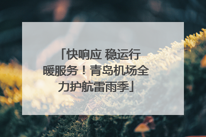 快响应 稳运行 暖服务！青岛机场全力护航雷雨季