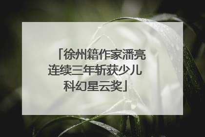 徐州籍作家潘亮连续三年斩获少儿科幻星云奖