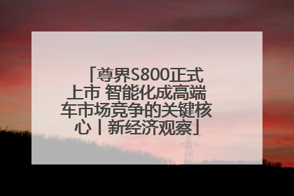 尊界S800正式上市 智能化成高端车市场竞争的关键核心丨新经济观察