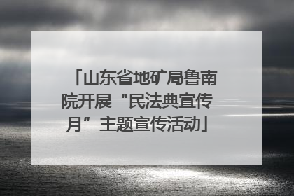 山东省地矿局鲁南院开展“民法典宣传月”主题宣传活动