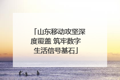 山东移动攻坚深度覆盖 筑牢数字生活信号基石