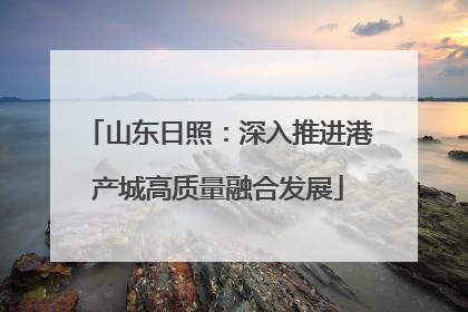 山东日照：深入推进港产城高质量融合发展