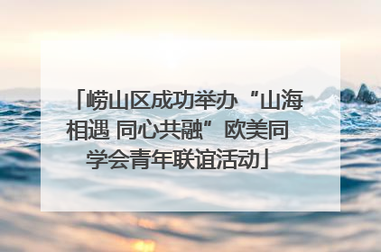 崂山区成功举办“山海相遇 同心共融”欧美同学会青年联谊活动