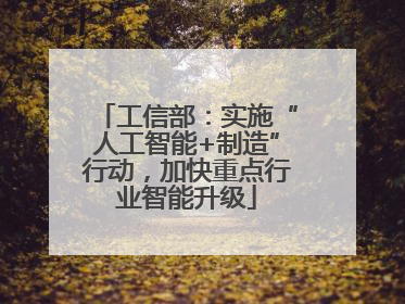 工信部：实施“人工智能+制造”行动，加快重点行业智能升级