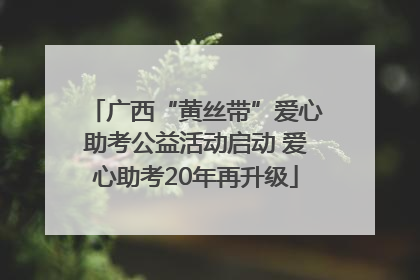 广西“黄丝带”爱心助考公益活动启动 爱心助考20年再升级