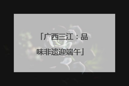 广西三江：品味非遗迎端午
