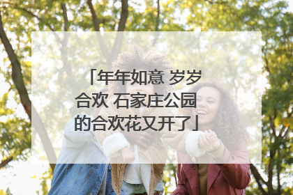 年年如意 岁岁合欢 石家庄公园的合欢花又开了