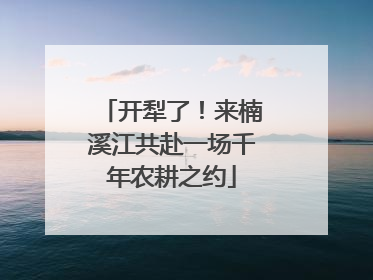 开犁了！来楠溪江共赴一场千年农耕之约
