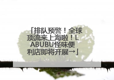 排队预警！全球顶流来上海啦！LABUBU怪味便利店即将开展→