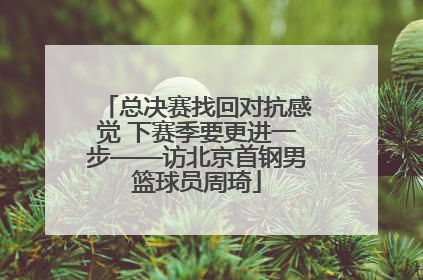 总决赛找回对抗感觉 下赛季要更进一步——访北京首钢男篮球员周琦