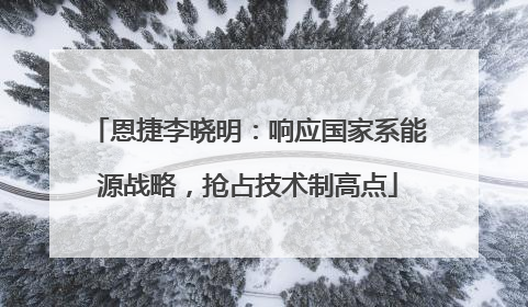 恩捷李晓明：响应国家系能源战略，抢占技术制高点