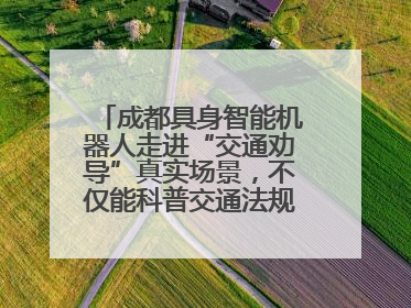 成都具身智能机器人走进“交通劝导”真实场景，不仅能科普交通法规还会讲冷笑话