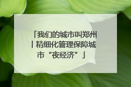 我们的城市叫郑州丨精细化管理保障城市“夜经济”