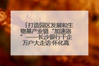 打造园区发展和生物基产业链“加速器”——长沙银行千企万户大走访·怀化高新区、生物基产业链专场活动举行