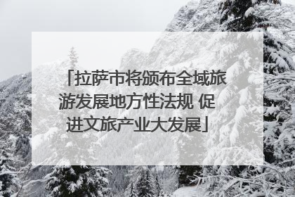 拉萨市将颁布全域旅游发展地方性法规 促进文旅产业大发展