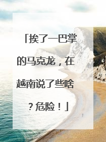 挨了一巴掌的马克龙，在越南说了些啥？危险！