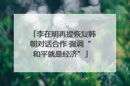 李在明再提恢复韩朝对话合作 强调“和平就是经济”