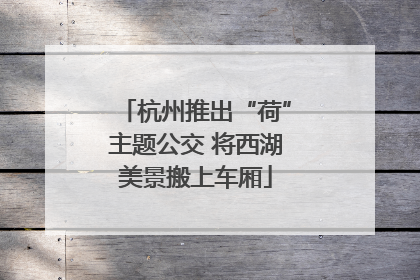 杭州推出“荷”主题公交 将西湖美景搬上车厢
