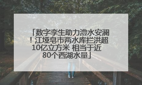 数字孪生助力澧水安澜！江垭皂市两水库拦洪超10亿立方米 相当于近80个西湖水量