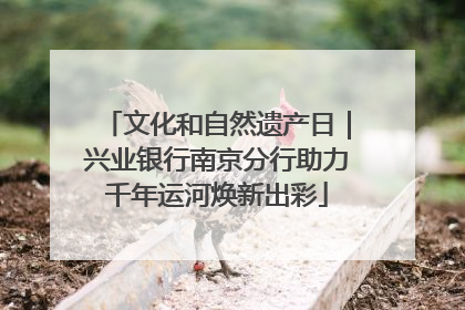 文化和自然遗产日｜兴业银行南京分行助力千年运河焕新出彩