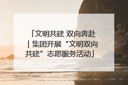 文明共建 双向奔赴｜集团开展“文明双向共建”志愿服务活动