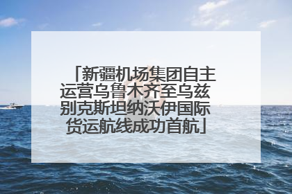 新疆机场集团自主运营乌鲁木齐至乌兹别克斯坦纳沃伊国际货运航线成功首航