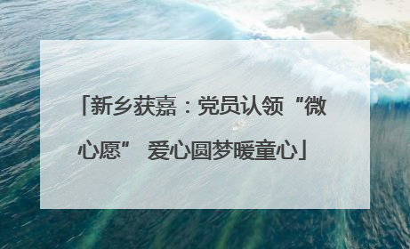 新乡获嘉：党员认领“微心愿” 爱心圆梦暖童心