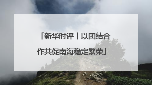 新华时评丨以团结合作共促南海稳定繁荣
