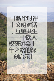 新华时评丨文明对话，互鉴共生——中欧人权研讨会十年之路的深刻启示