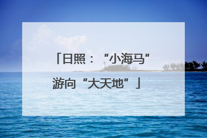 日照：“小海马”游向“大天地”