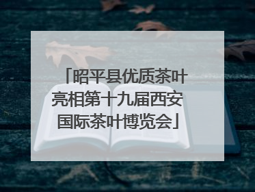 昭平县优质茶叶亮相第十九届西安国际茶叶博览会