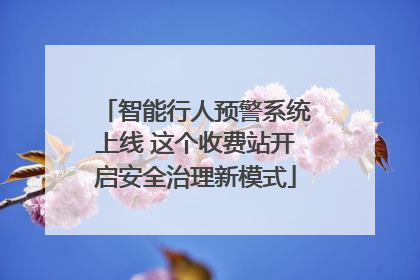 智能行人预警系统上线 这个收费站开启安全治理新模式