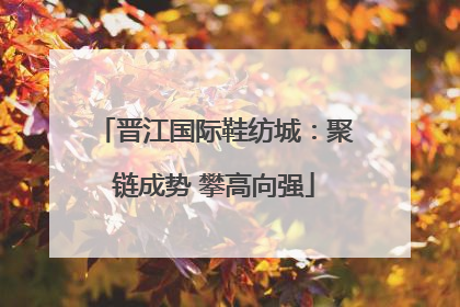 晋江国际鞋纺城：聚链成势 攀高向强