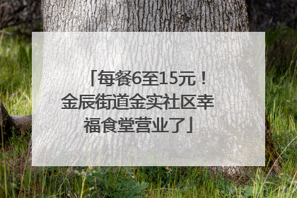 每餐6至15元！金辰街道金实社区幸福食堂营业了
