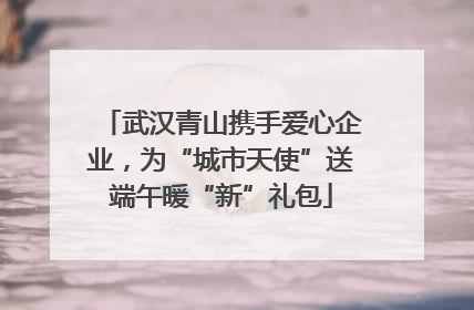 武汉青山携手爱心企业，为“城市天使”送端午暖“新”礼包