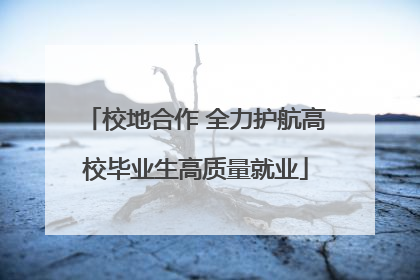 校地合作 全力护航高校毕业生高质量就业