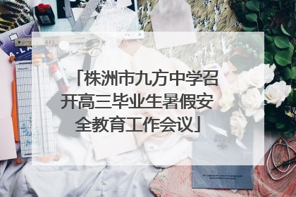株洲市九方中学召开高三毕业生暑假安全教育工作会议