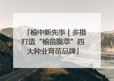 榆中新先事｜多措打造“榆苗陇萃”四大种业育苗品牌