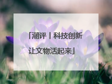 潮评丨科技创新让文物活起来