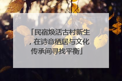 民宿焕活古村新生，在诗意栖居与文化传承间寻找平衡