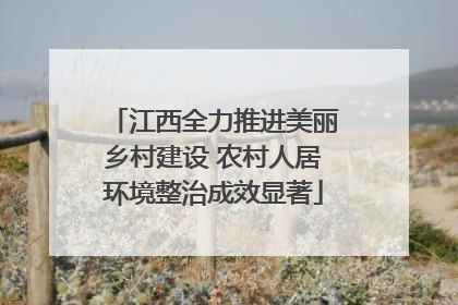 江西全力推进美丽乡村建设 农村人居环境整治成效显著