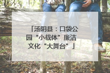 汤阴县：口袋公园“小载体”廉洁文化“大舞台”