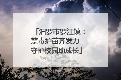 汨罗市罗江镇：禁毒护苗齐发力 守护校园助成长