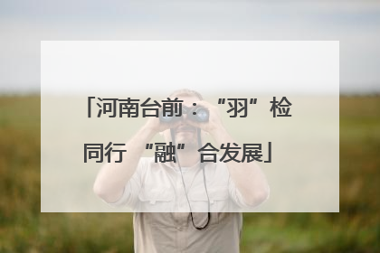 河南台前：“羽”检同行 “融”合发展