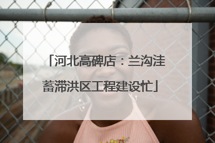 河北高碑店：兰沟洼蓄滞洪区工程建设忙