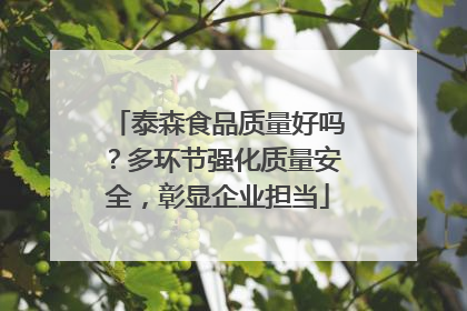 泰森食品质量好吗？多环节强化质量安全，彰显企业担当
