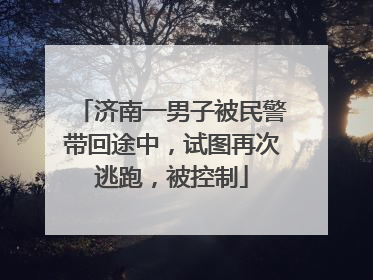 济南一男子被民警带回途中，试图再次逃跑，被控制
