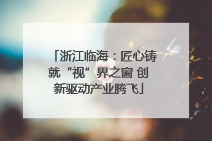 浙江临海：匠心铸就“视”界之窗 创新驱动产业腾飞