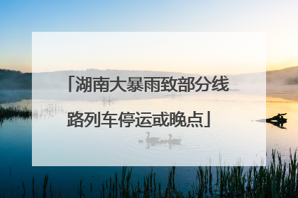 湖南大暴雨致部分线路列车停运或晚点